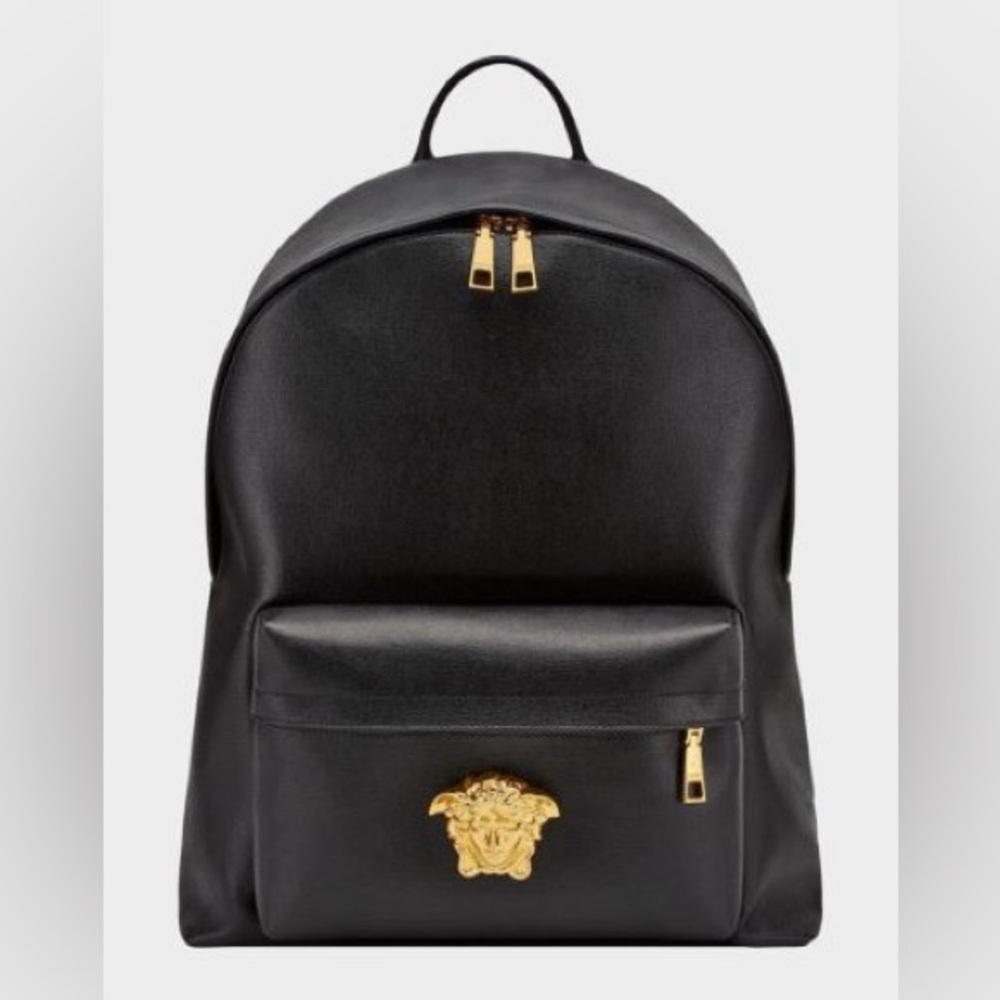 VERSACE Black and Gold Men's Backpack